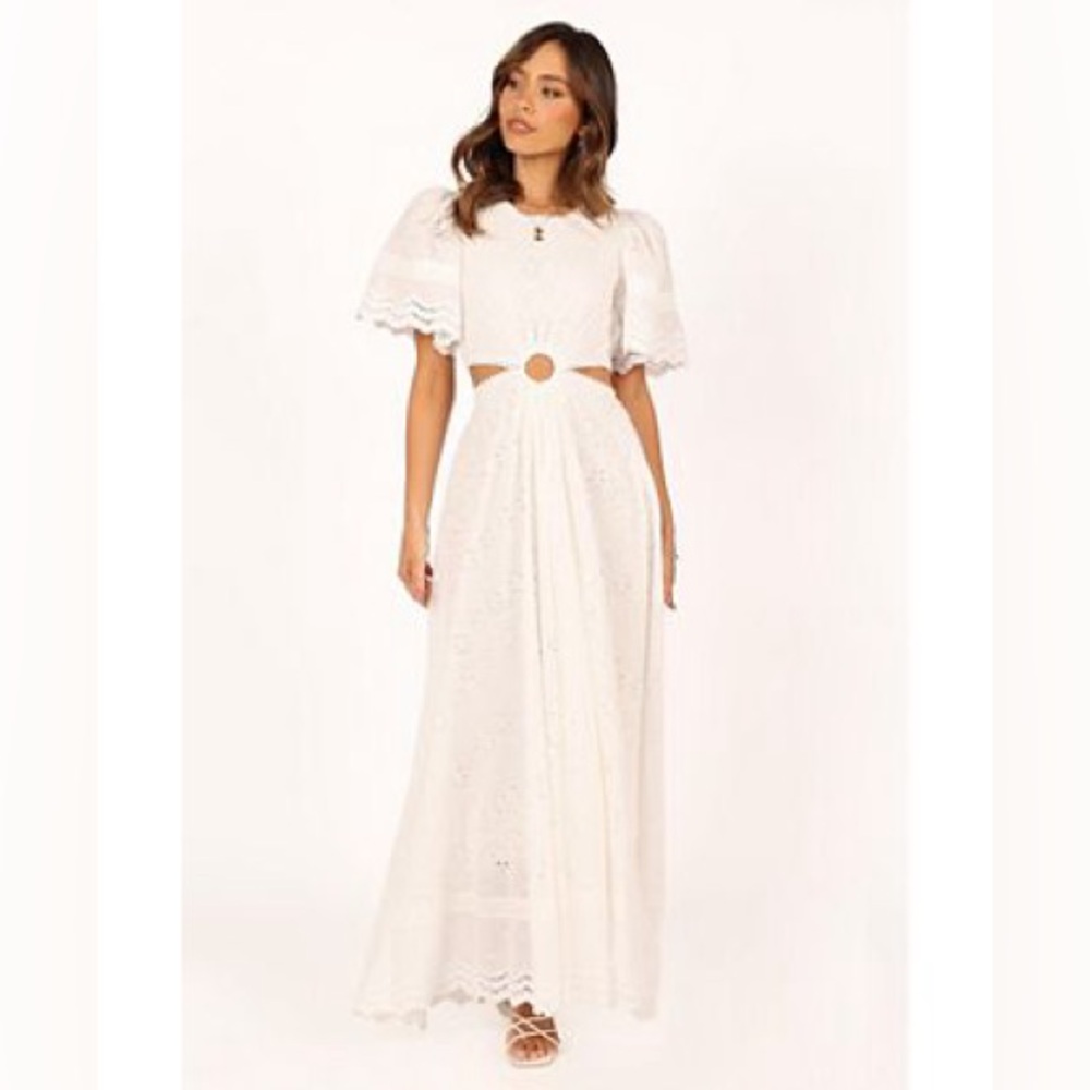 NWT Petal & Pup Merletto White Maxi Dress